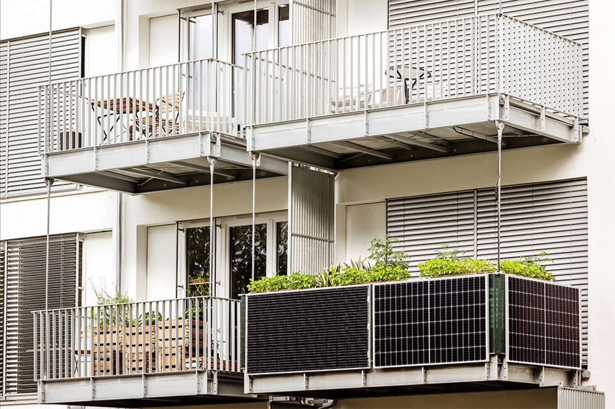 Balkon­kraftwerk bei Evoloft in Buttenheim